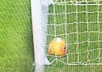 Television replays showed Sahw's strike had crossed the line