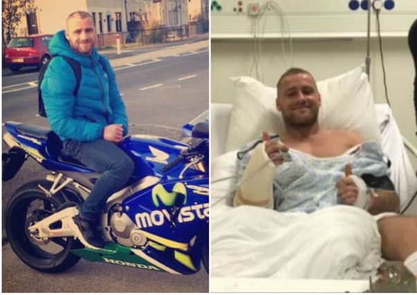 David McGarvey was hospitalised last December. Pictures: Facebook