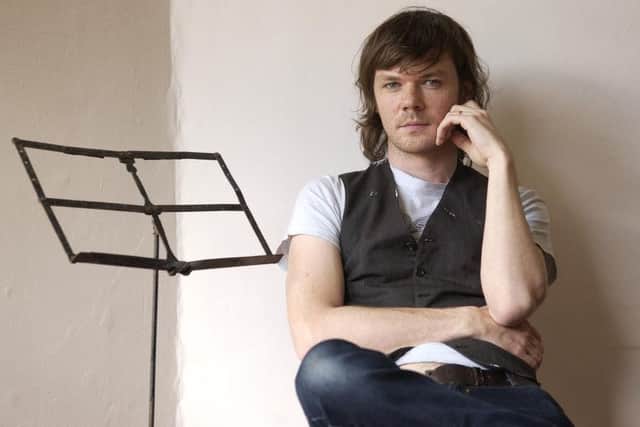 Roddy Woomble . Lead singer of Scots rock band Idlewild at home in Glasgow's West End. Roddy has a new solo album out soon.
 Photograph Robert Perry Scotland on Sunday
11th July 2006