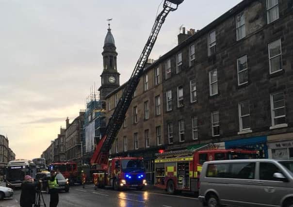 A fire broke out this afternoon in a tenement on Clerk Street. Picture: Marcel Borzecki