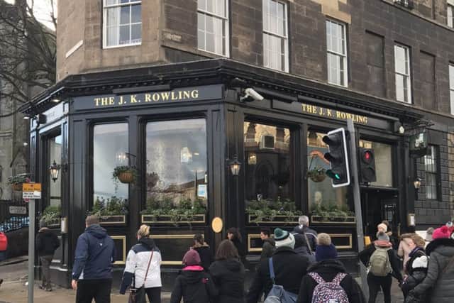 The Conan Doyle pub on Broughton Street/Picardy Place has been renamed the JK Rowling.
Picture: Alan Jenkins