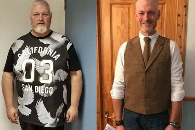 Adam Moffat shared his remarkable weightloss images