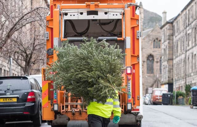 Christmas trees are being thrown out as houses prepare for the New Year.