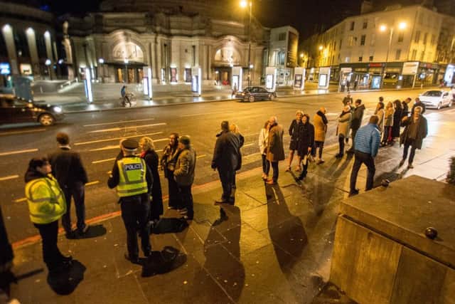Taxi rank queue on Lothian Road, at Festival Sq

(c) Wullie Marr Photography