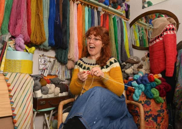 Jess James wowed the audience with her speed knitting on Kirstie's Handmade Christmas