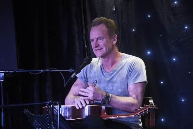 Sting promotes his musical The Last Ship at Leith Dockers Club, Edinburgh.