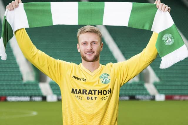 Bain hopes to get his hands on the Hibs No.1 jersey. Pic: SNS