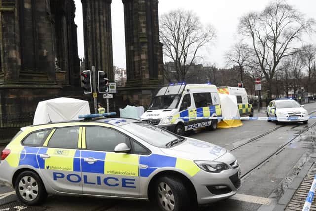Police were called to Princes Street, near the Scott Monument. FILE PICTURE