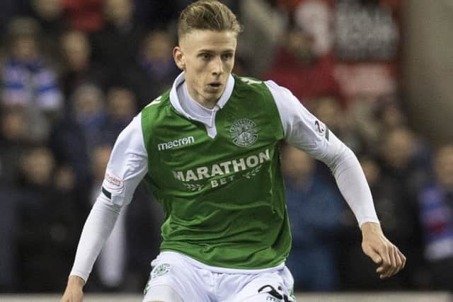 Oli Shaw has signed a new contract at Hibs until 2021. Pic: SNS