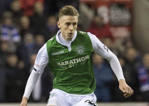 Oli Shaw has signed a new contract at Hibs until 2021. Pic: SNS
