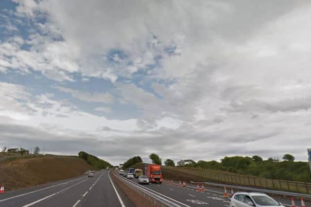 The M8 was blocked by a Christmas tree