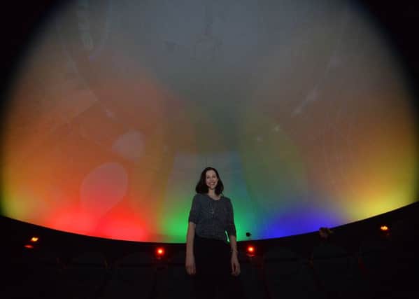 Dr Hermione Cockburn, the scientific director at Synamic Earth, in the dome which will become a planetarium