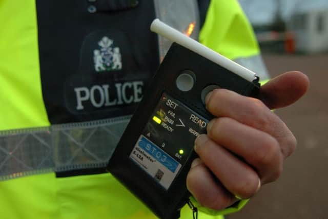 The woman failed a roadside breath test