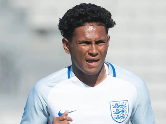 Demetri Mitchell in action for England Under-20s last summer