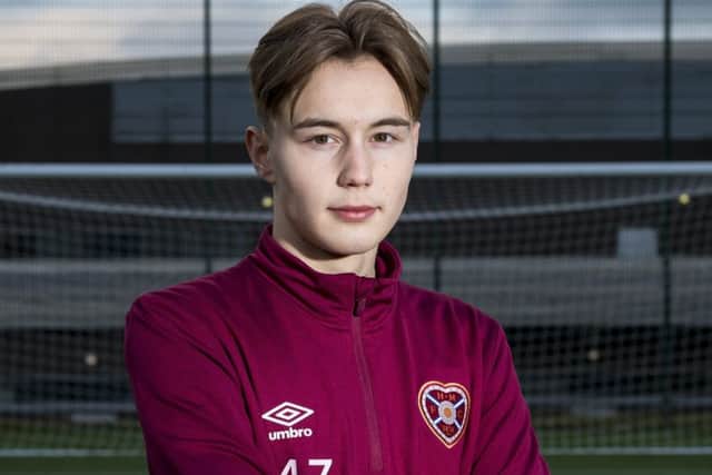 Hearts midfielder Harry Cochrane