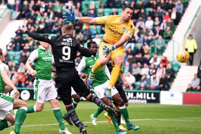 Marciano has come under fire for some mistakes this season - including this one against Motherwell. Pic: SNS