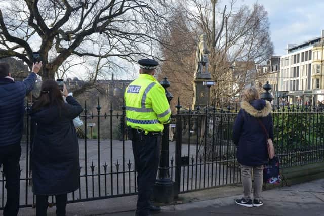 Police closed off part of the Old Town after a controlled explosion, Picture: Jon Savage