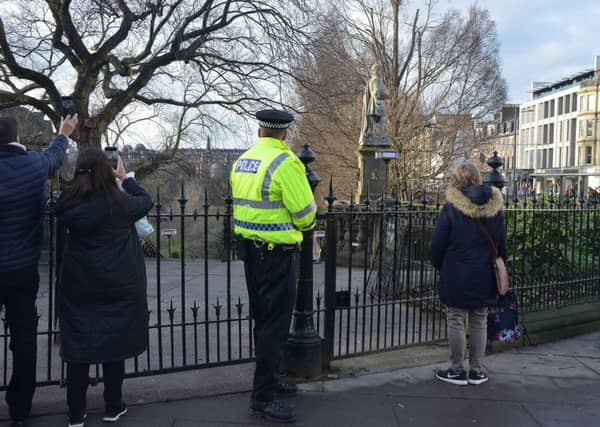 Police closed off part of the Old Town after a controlled explosion, Picture: Jon Savage