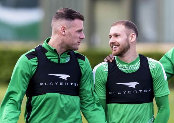 Anthony Stokes, left, and Martin Boyle, right, have been disciplined by Hibs. Pic: SNS
