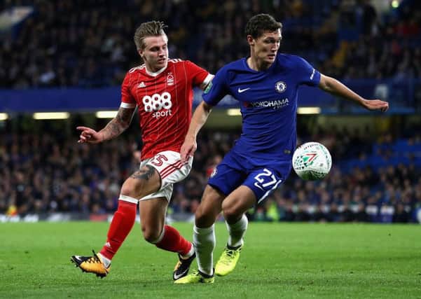 Jason Cummings in action for Nottingham Forest in a Carabao Cup tie against Chelsea. Picture: Getty Images
