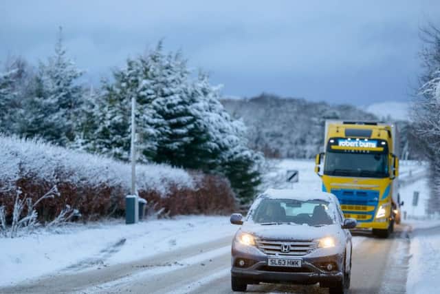 Adverse weather in Penicuik, A701. Picture; Ian Georgeson