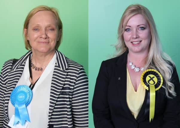 Conservative group leader Cllr Pauline Winchester and SNP group leader Cllr Kelly Parry.