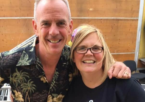 Baby Loves Disco founder Lesley Woodall with Fatboy Slim