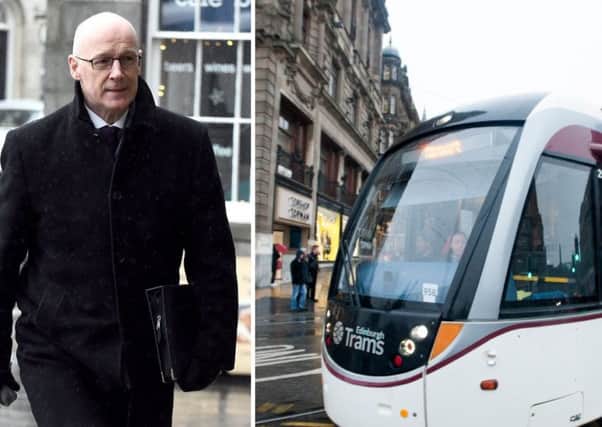 John Swinney arrives at the Edinburgh Tram Inquiry today. Picture: Lisa Ferguson