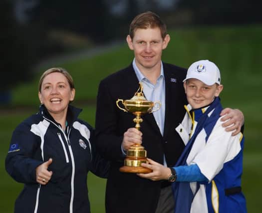 Stephen Gallacher's victory in the 2014 Omega Dubai Desert Classic helped him make the Ryder Cup team at Gleneagles that year. Picture: Ian Rutherford