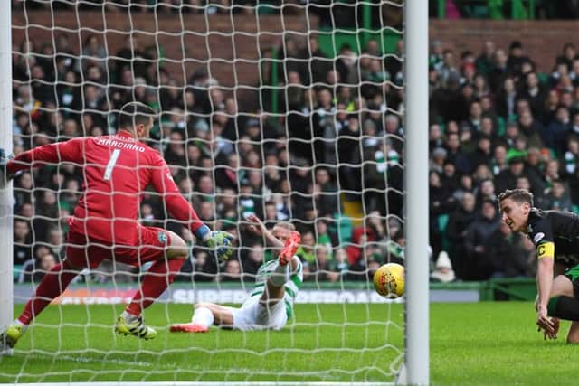 Leigh Griffiths scores the only goal of the game