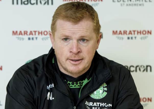 Hibs boss Neil Lennon will hope to have Florian Kamberi in his squad this evening. Picture: SNS Group
