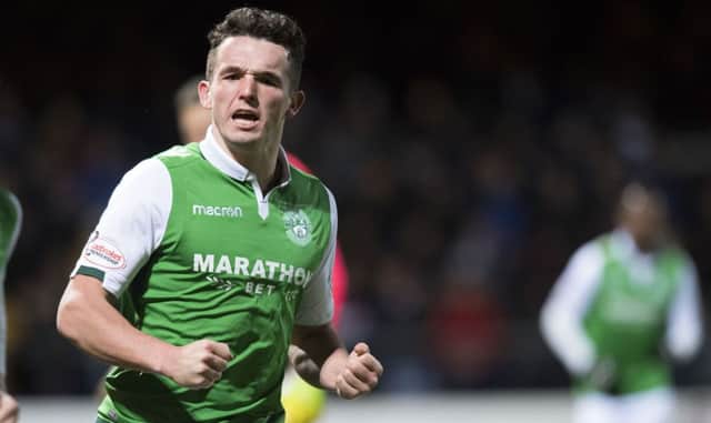 John McGinn celebrates after scoring against Dundee midweek. Picture: SNS Group