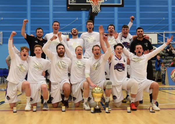 The victorious City of Edinburgh Kings team. Pics: basketballscotland