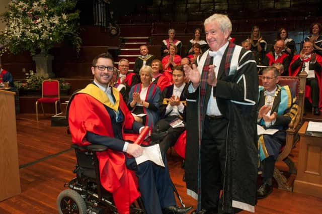 Motor neurone disease (MND) campaigner Gordon Aikman has been honoured by his former university one year after his death.    The University of Edinburghs George Square Lecture Theatre is to be renamed in memory of the Business School graduate who raised more than Â£500,000 for research funding.