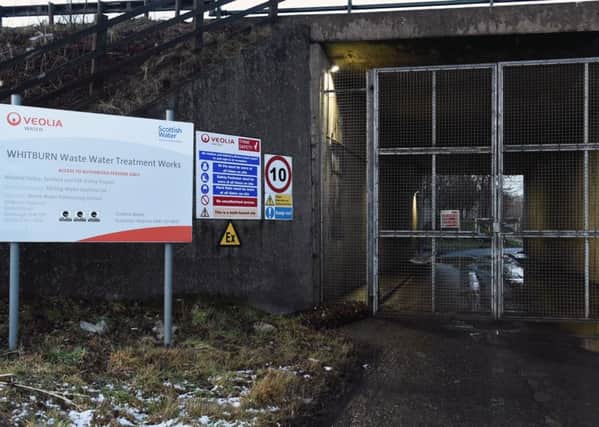 The Veolia sewage works in Whitburn where a man has died, Picture: Lisa Ferguson