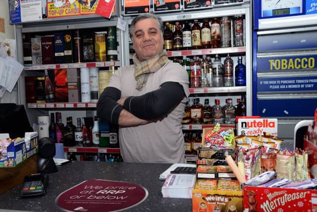 Ibraham Ozdemir, owner of Prego convenience store. Pic; Jon Savage