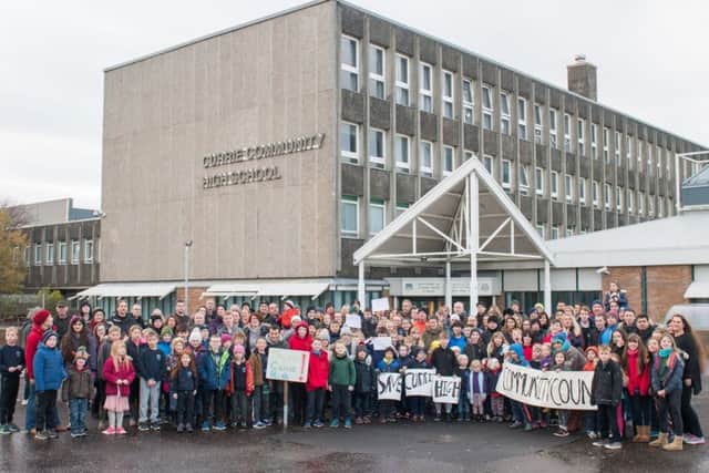 Parents of Currie High School pupils have been accused of elitism over merger plans       Picture: Ian Georgeson.