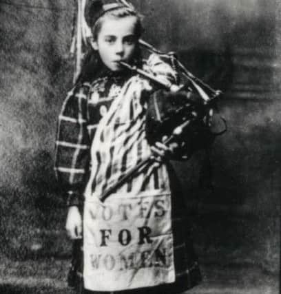 Bessie Watson - Suffragette Piper
Main pic: Bessie Watson, aged 9, dressed for the Womens Franchise Procession and Demonstration in October 1909. Picture: The People's Story, Edinburgh Museums & Galleries