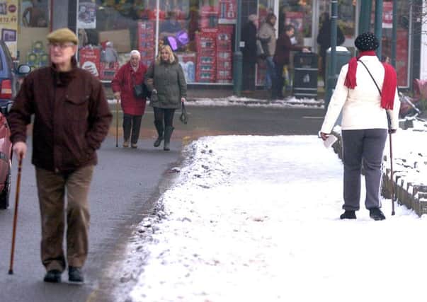The elderly are particularly disadvantaged by icy weather