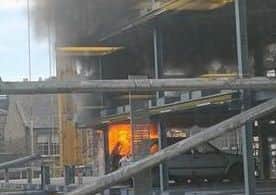 The fire broke out this morning. Image and video from David Hickey