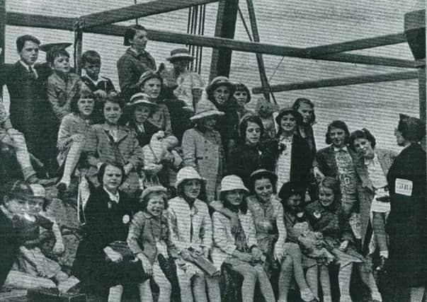 Bill's shipmates, British child evacuees, on MS Batory in 1940