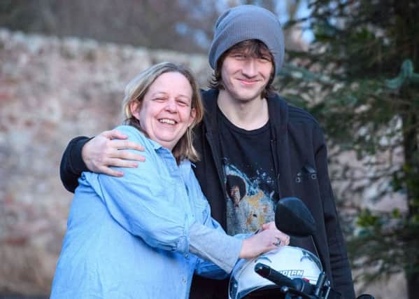 Liz Leckie and son Cammy. Picture: Ian Georgeson