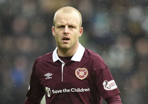 Steven Naismith was close to being involved for Hearts against St Johnstone. Pic: SNS
