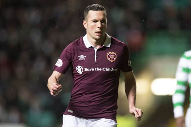 Hearts' Don Cowie has been suffering from a hamstring issue. Pic: SNS