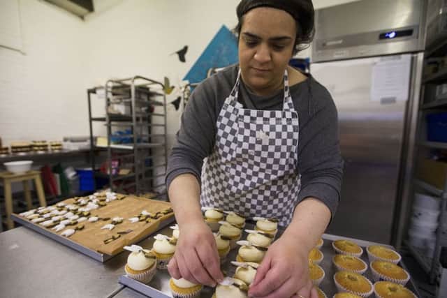 Assistant bakery manager Gulnasheen Shahid at Cuckoos Cupcakes in Edinburgh, Picture: SWNS
