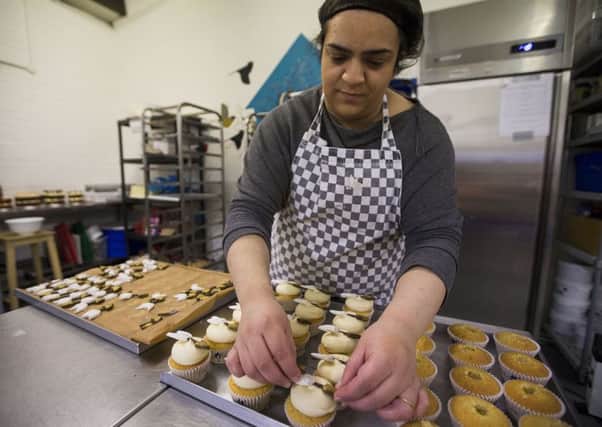 Assistant bakery manager Gulnasheen Shahid at Cuckoos Cupcakes in Edinburgh, Picture: SWNS