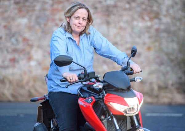 Liz Leckie is planning to take her motorbike around Europe. Picture: Ian Georgeson