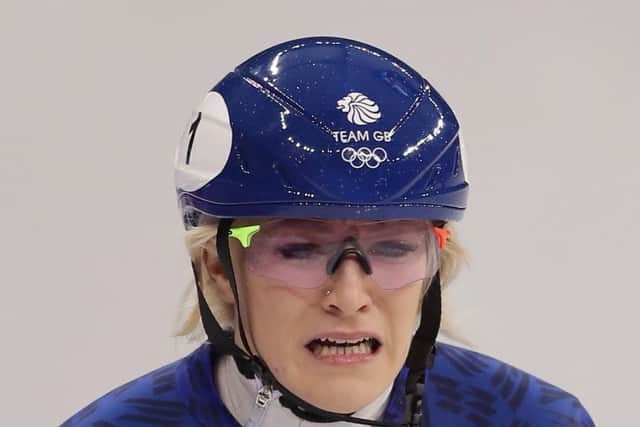Elise Christie has crashed out of two Pyeongchang events.