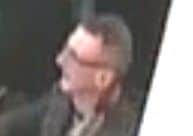 Police wish to speak to a man captured on CCTV. Picture: Police Scotland