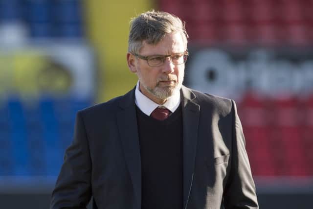 Hearts manager Craig Levein rued the loss of Djoum to injury. Pic: SNS